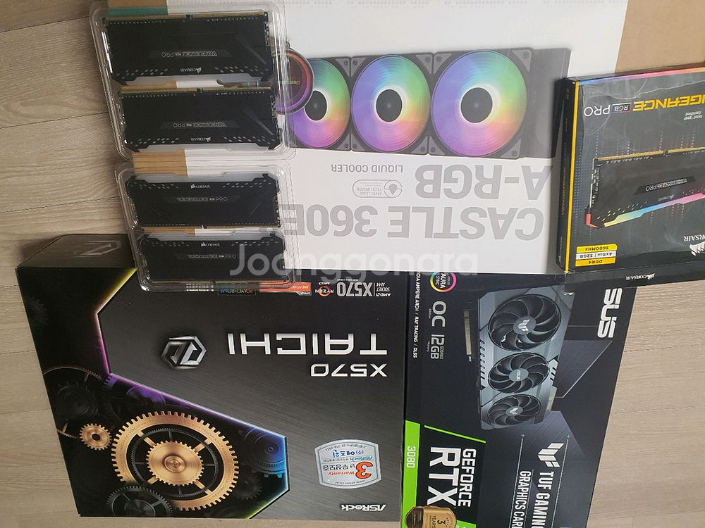 아수스 rtx3080 12기가, 딥쿨 3열수냉쿨러--1