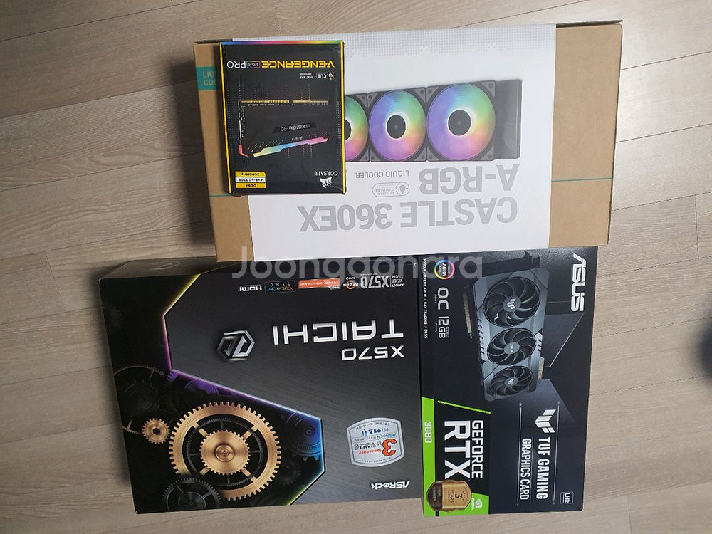 아수스 rtx3080 12기가, 딥쿨 3열수냉쿨러--0