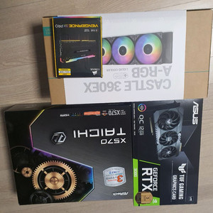 아수스 rtx3080 12기가, 딥쿨 3열수냉쿨러