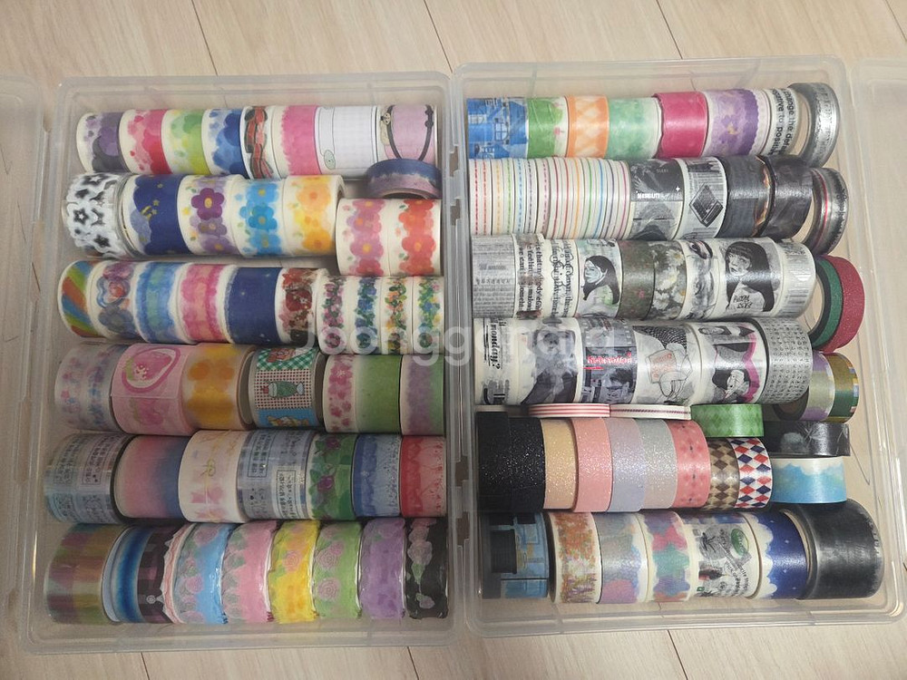 마스킹테이프.보관함.스티커200여장 등--0