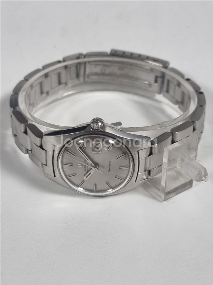 오메가 여성용 정품 빈티지 26mm 은장 시계 OMEG--0