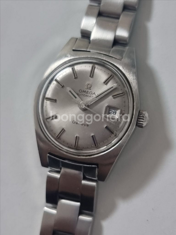 오메가 여성용 정품 빈티지 26mm 은장 시계 OMEG--1