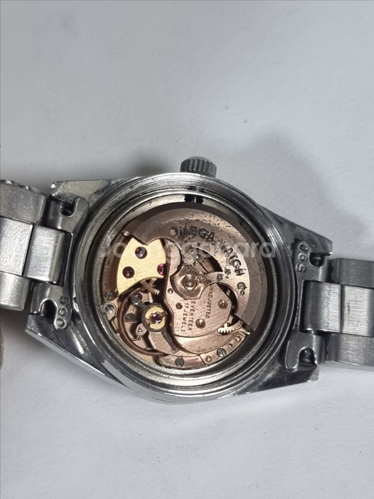 오메가 여성용 정품 빈티지 26mm 은장 시계 OMEG--6