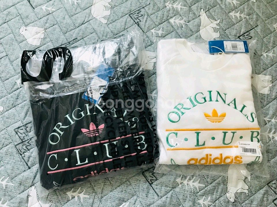 (새상품) adidas 아디다스 한정판 블랙 자수 맨투맨 스웻셔츠 L 사이즈 100 105--2