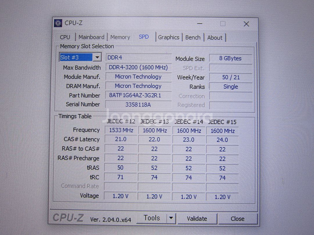 마이크론 Crucial DDR4-3200 CL22 8G--2