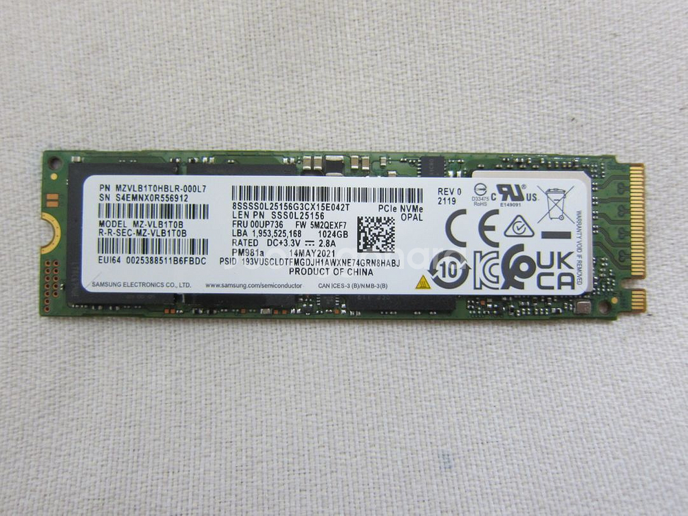 삼성전자 SSD PM981a M.2 NVMe 1TB--0