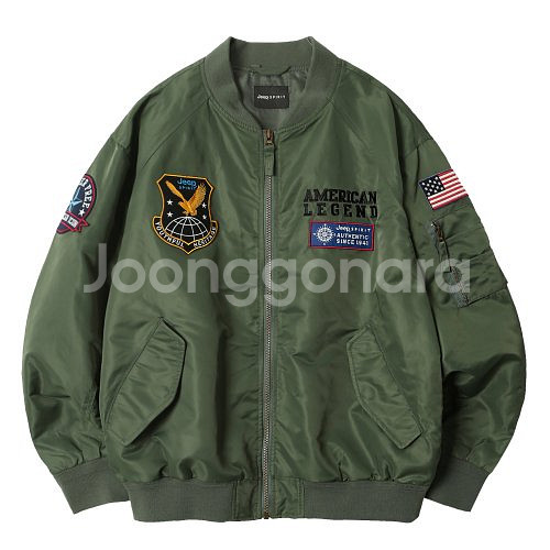 지프 스피릿 옐로우이글 MA-1 카키 L새상품 팝니다--0