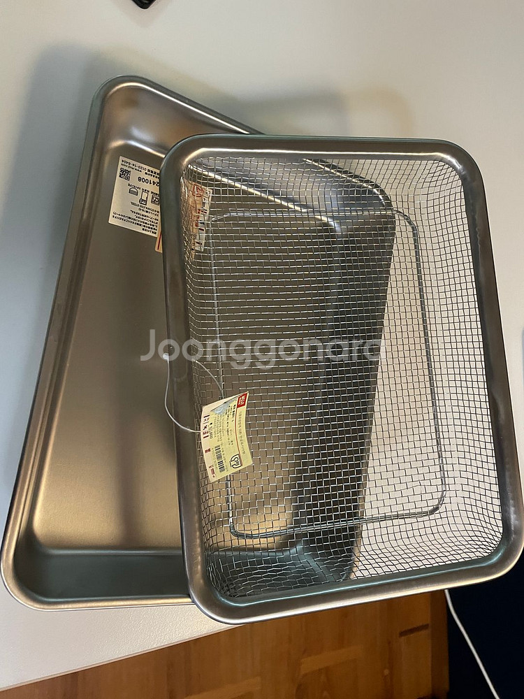 무인양품 스테인레스 트레이L 메쉬 트레이L 세트--0