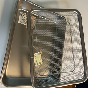 무인양품 스테인레스 트레이L 메쉬 트레이L 세트