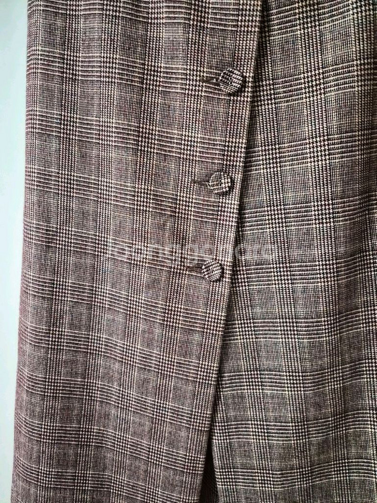 체크 패턴 스커트--4