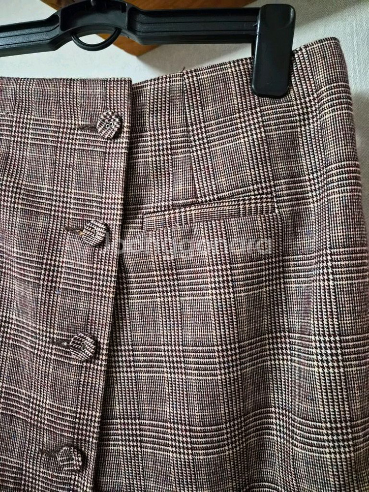 체크 패턴 스커트--5