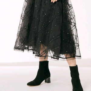 마인 프린지 체크 레이어 스커트(타임 옷장정리중)