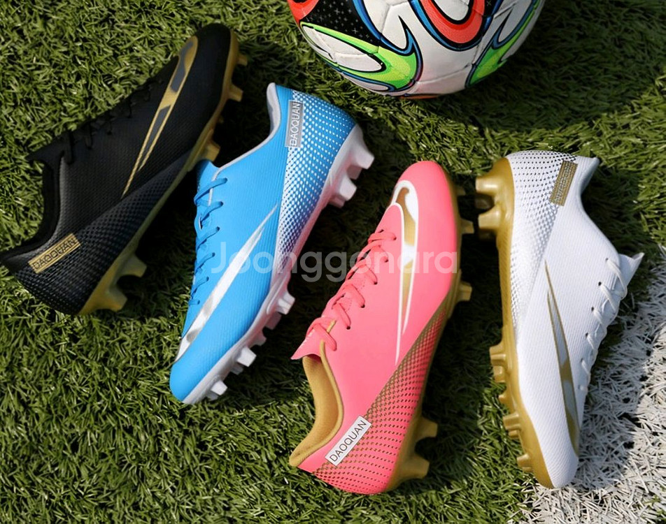 미사용 리온 컬러 스파이크 인조 잔디 축구화 285mm--0