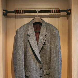 (빅사이즈)해리스트위드 그레이 헤링본 모직자켓 4XL