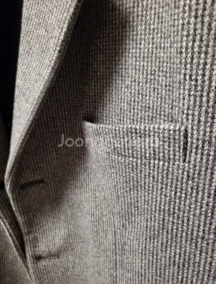 에프터글로우 울 체크 싱글 블레이저 자켓 3버튼 그레이 사이즈 M 택포--2