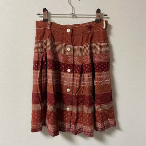 일본 빈티지 모리걸 보헤미안 체크 스커트