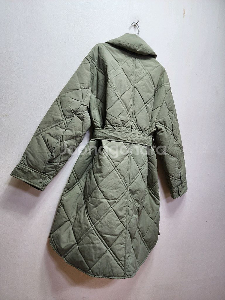 22년 비지트인뉴욕 구스다운 벨티드 롱패딩--1