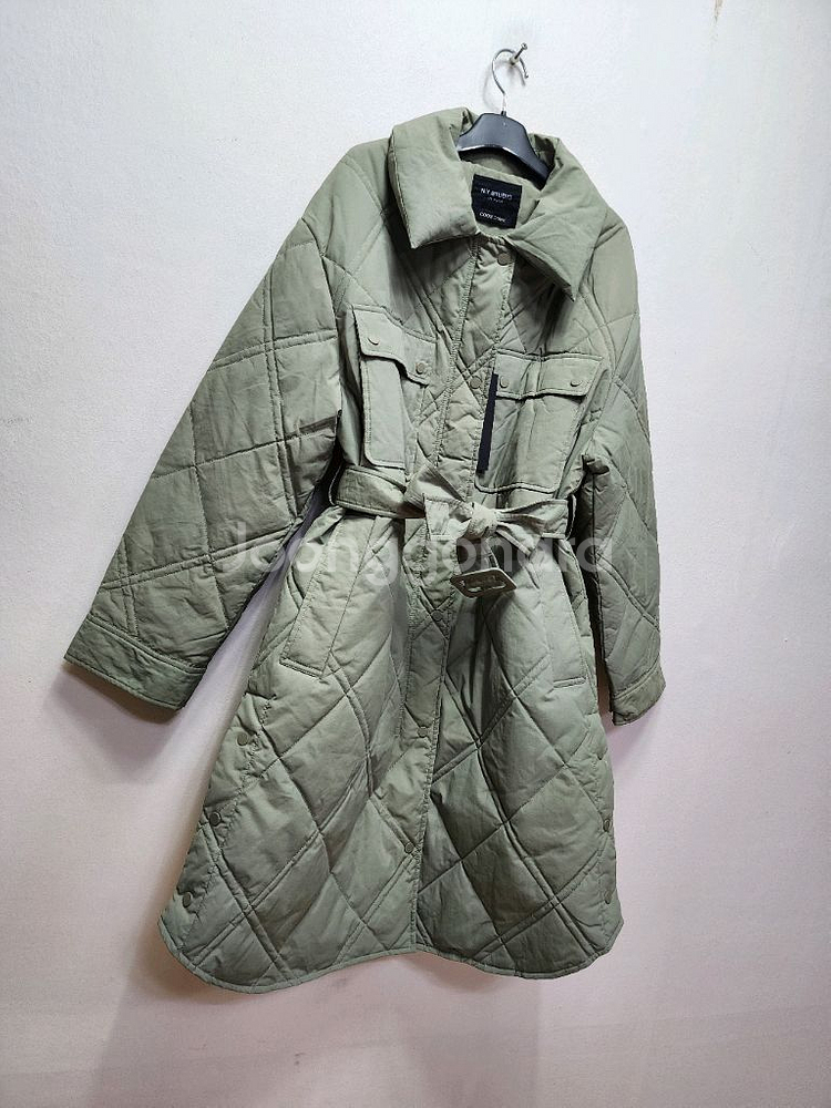 22년 비지트인뉴욕 구스다운 벨티드 롱패딩--0