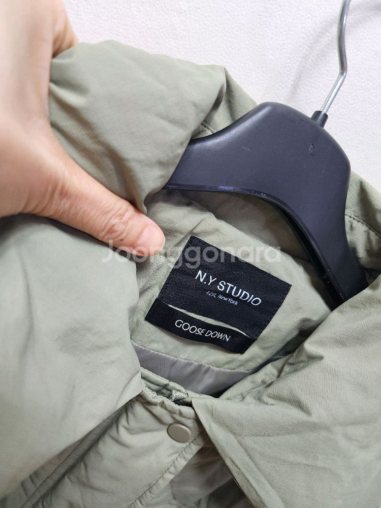 22년 비지트인뉴욕 구스다운 벨티드 롱패딩--5