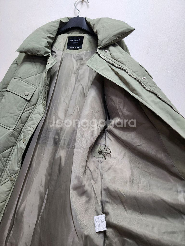 22년 비지트인뉴욕 구스다운 벨티드 롱패딩--6