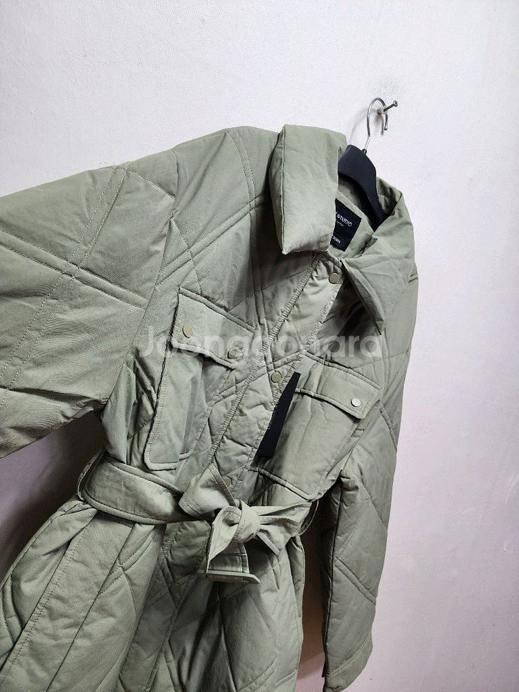 22년 비지트인뉴욕 구스다운 벨티드 롱패딩--4