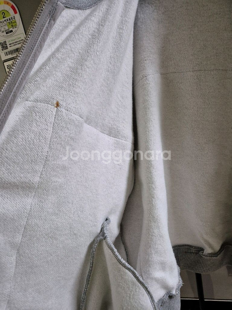 데님 후드 기모 집업 자켓--3