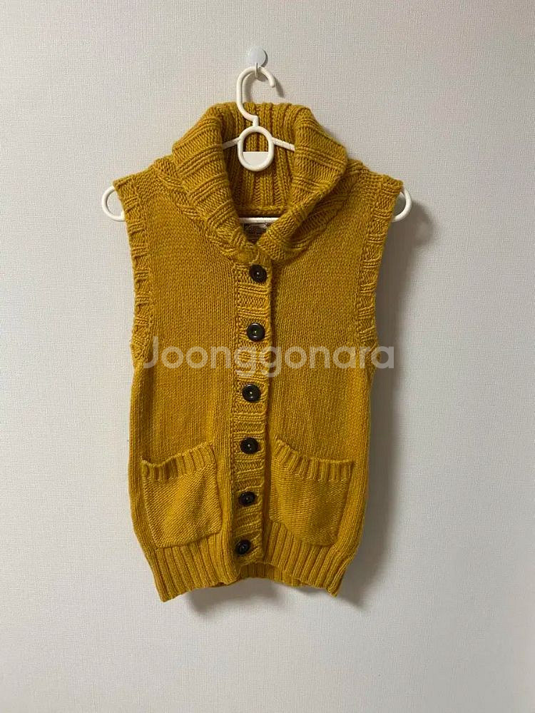 일본 빈티지 모리걸 보헤미안 니트 조끼--0