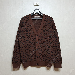 에잇세컨즈 레오파드 남성 니트 가디건 100-105