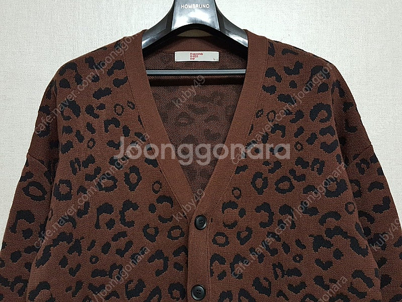 에잇세컨즈 레오파드 남성 니트 가디건 100-105--2