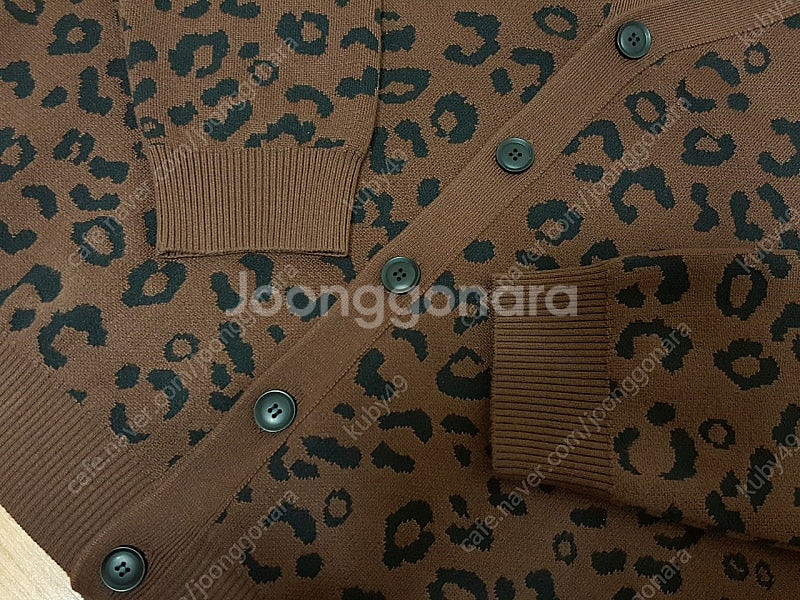 에잇세컨즈 레오파드 남성 니트 가디건 100-105--6