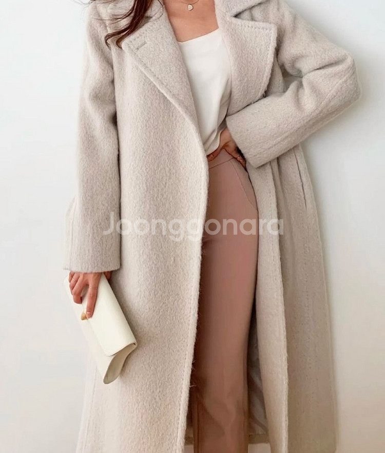 나는꽃 뉴트럴 헤어 알파카 코트--0