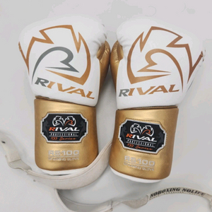 라이벌 rs100 복싱글러브 16온즈 골드/화이트