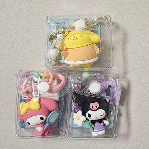 산리오 비즈키링 마이멜로디 쿠로미 폼폼푸린