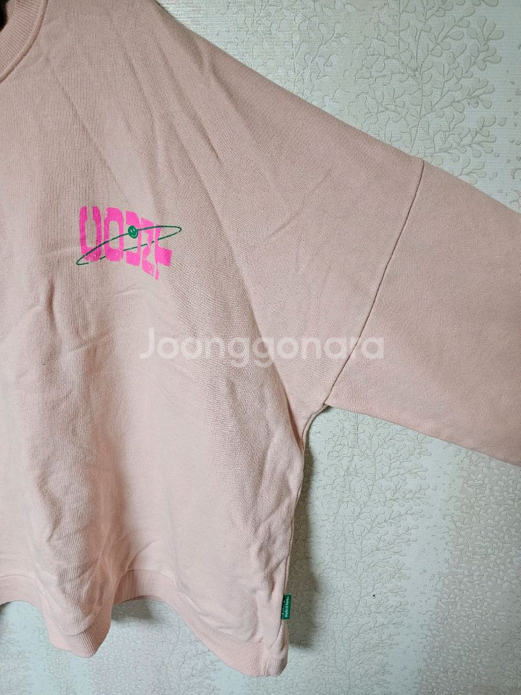 핑크 맨투맨 품넉넉한 빅사이즈 의류 프리사이즈--7