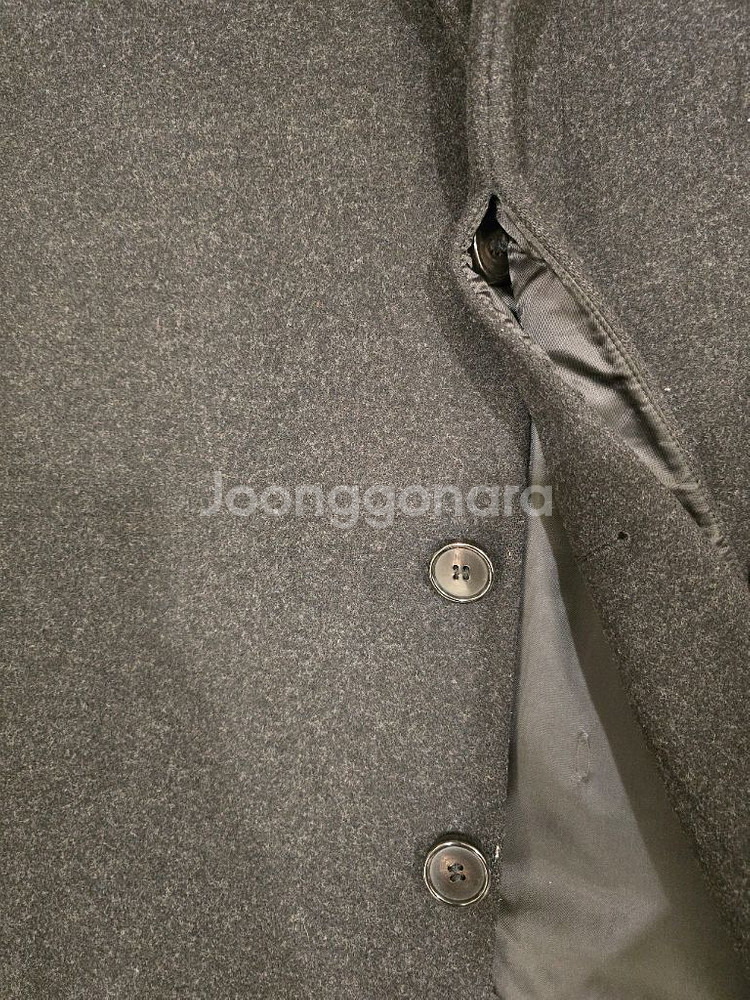 시스템옴므 코트 (싱글 코트) 블랙 캐시미어 95 택포--2