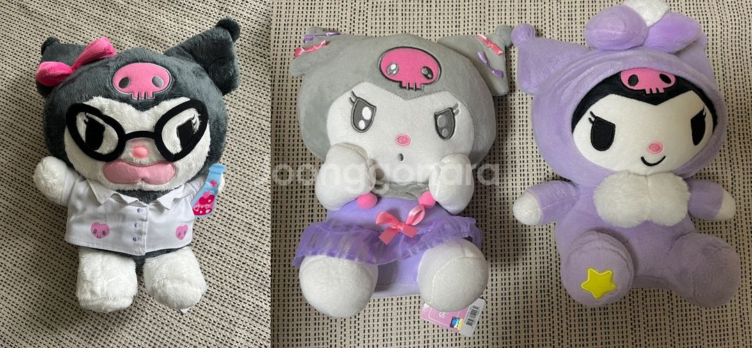 산리오 쿠로미 인형 3종 세트--0