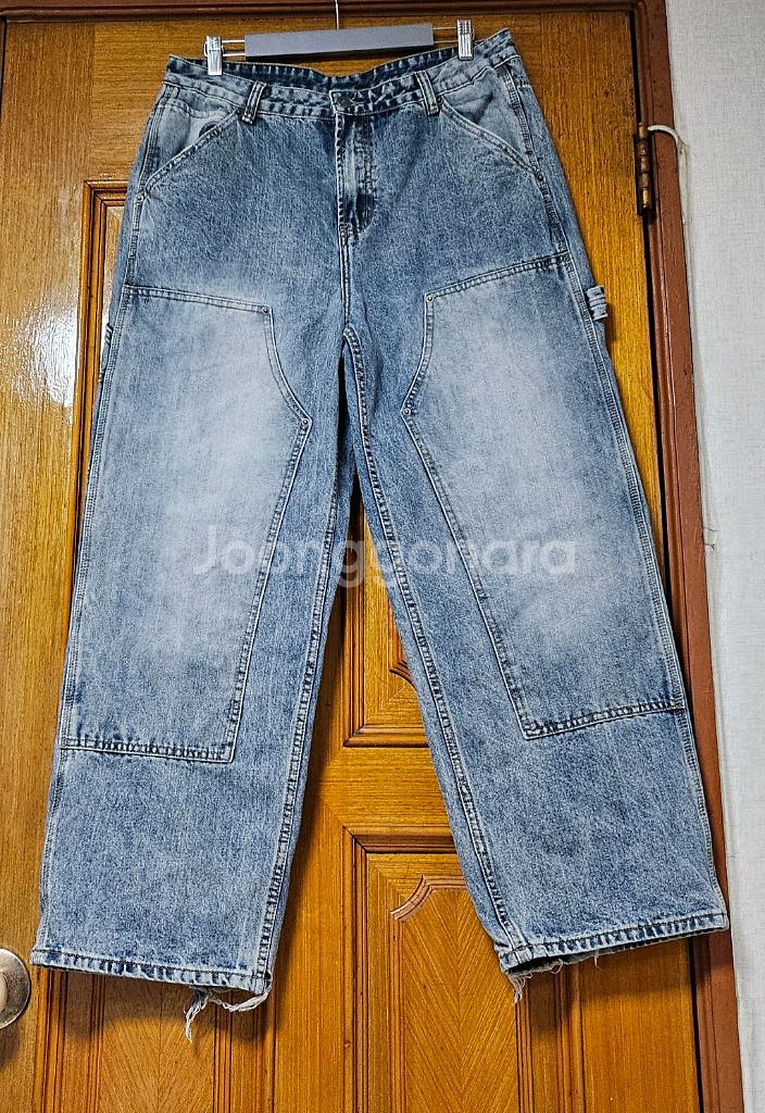 와이드 데님 팬츠 청바지--0