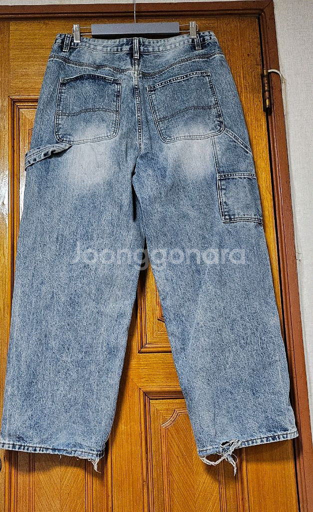 와이드 데님 팬츠 청바지--2