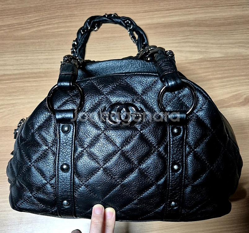 퀼팅 소가죽 핸드백--0