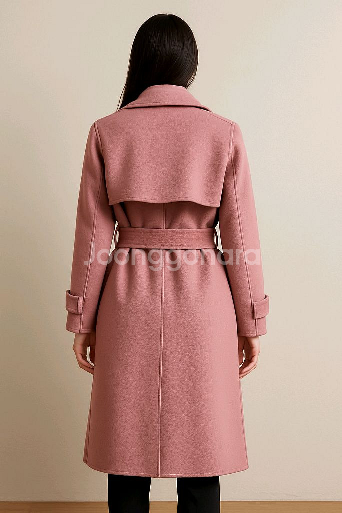 디앤써 D.answer 인디핑크 로브 울코트 상태최상 드라이클리닝 완료--1