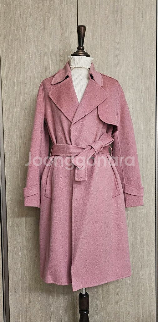 디앤써 D.answer 인디핑크 로브 울코트 상태최상 드라이클리닝 완료--3