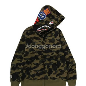 베이프 카모 후드집업