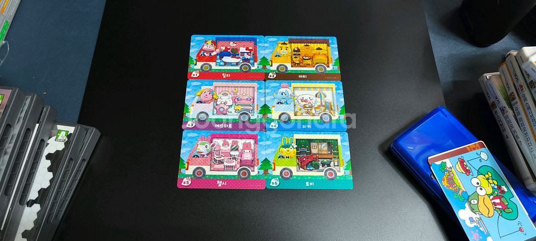 정발 한글 산리오 올클 캠핑카 아미보6종+실스티커4종--0