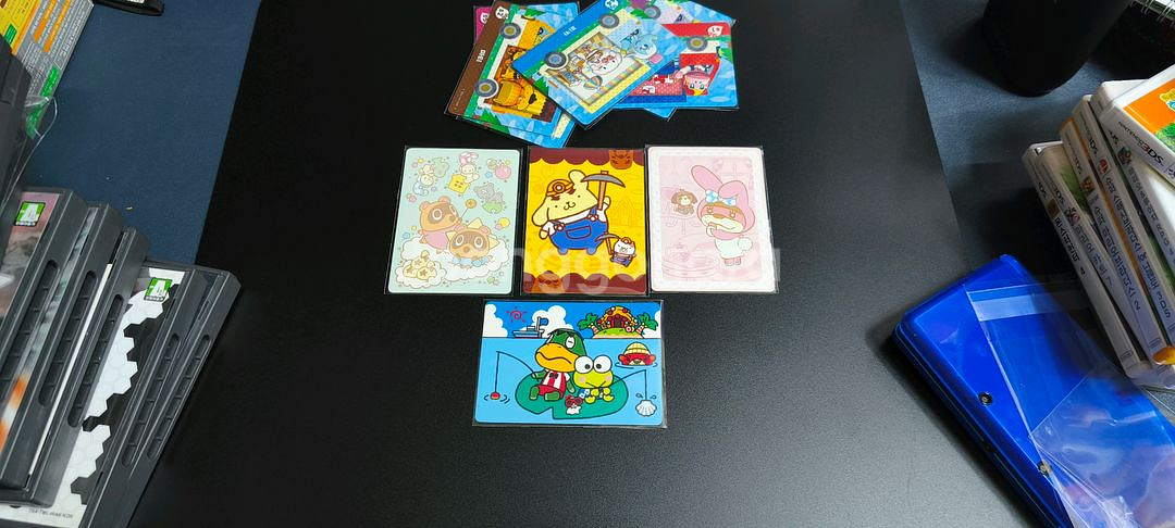 정발 한글 산리오 올클 캠핑카 아미보6종+실스티커4종--8