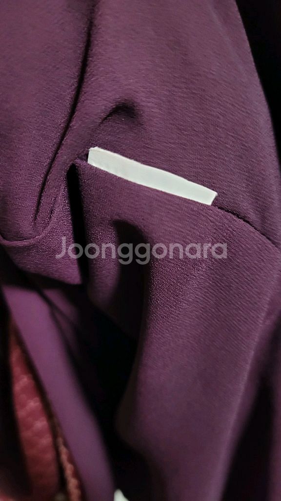 써스데이아일랜드 와인 쉬폰 롱 원피스--3