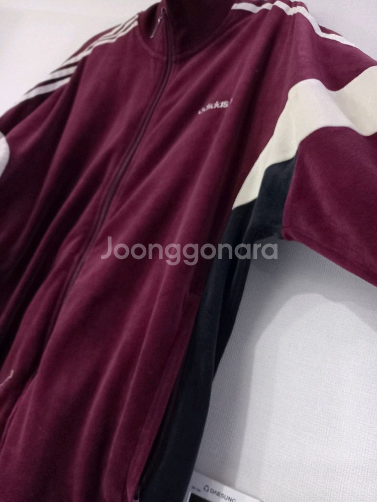 아디다스 희귀 벨벳 버건디 핑크 트랙탑 저지 져지집업110--2
