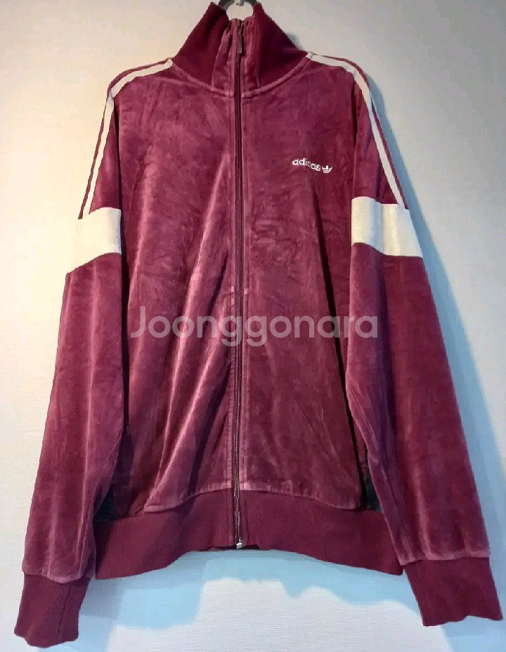 아디다스 희귀 벨벳 버건디 핑크 트랙탑 저지 져지집업110--0