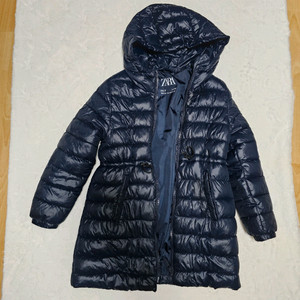 자라 키즈 경량 후드 패딩 네이비 9사이즈 134cm