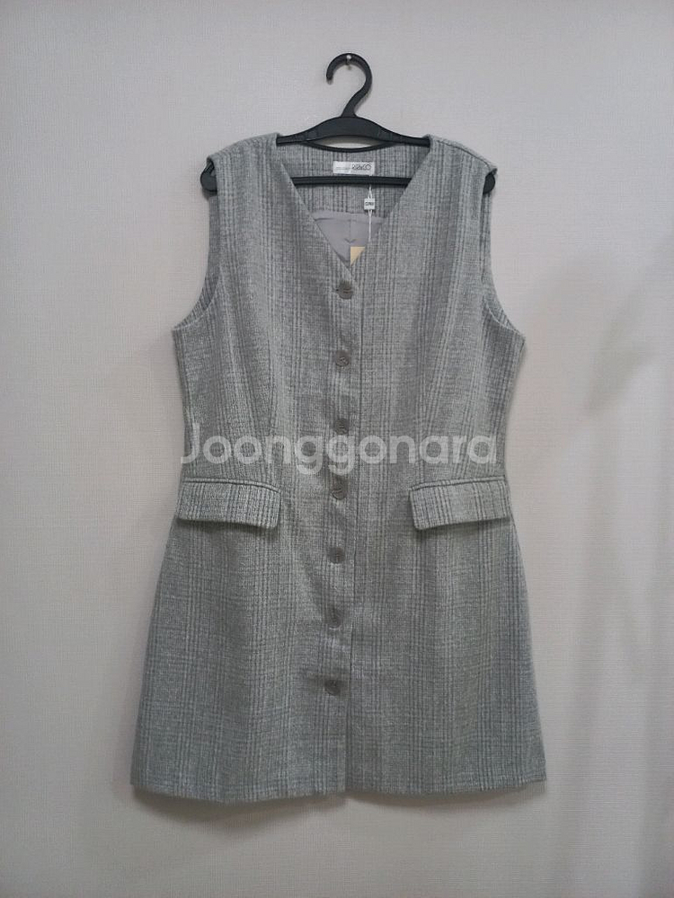 빅사이즈 뷔스티에 원피스 그레이--0