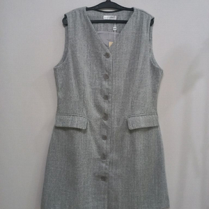 빅사이즈 뷔스티에 원피스 그레이